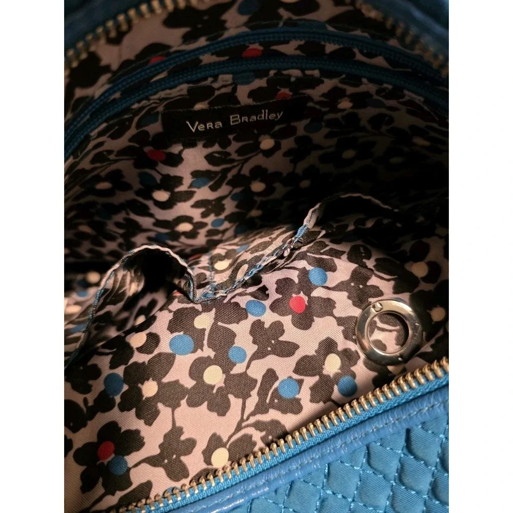 Vera Bradley Carson Hobo Bag Quilted Bahama Bay Teal Crossbody Purse
